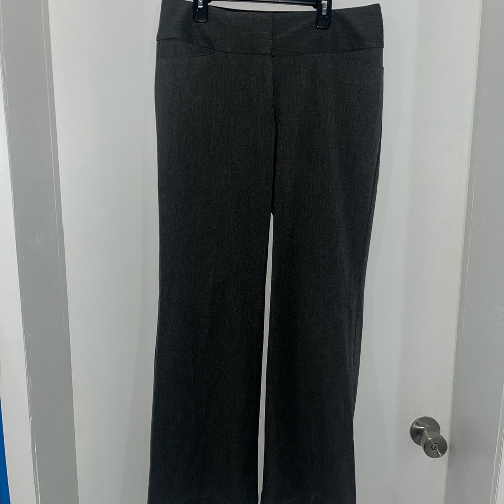 Express Editor Gray Wide-Leg Trousers